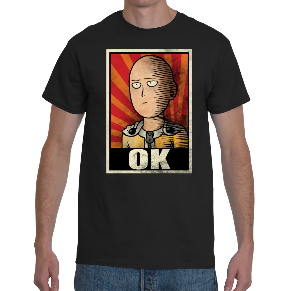 Футболка One Punch Man OK Poster Бесплатная доставка Harajuku топы модная классическая