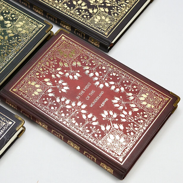 Vintage Design Hardcover Diary Book A5 Line Note 96 Sheets Navy Green