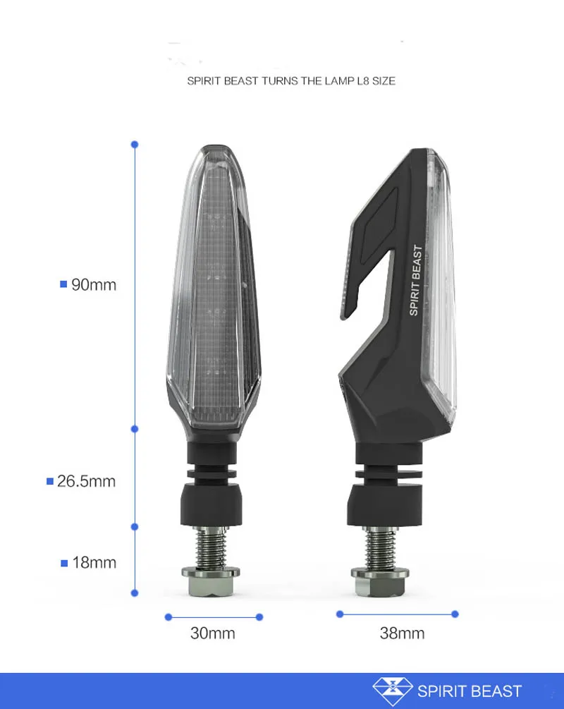 2 шт., светодиодный индикатор поворота для мотоцикла, янтарный светильник, гибкие небьющиеся лампы