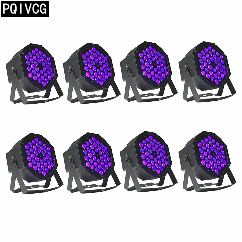 

8 pieces 36W ultraviolet led par lights uv lights flat par DMX512 dj light
