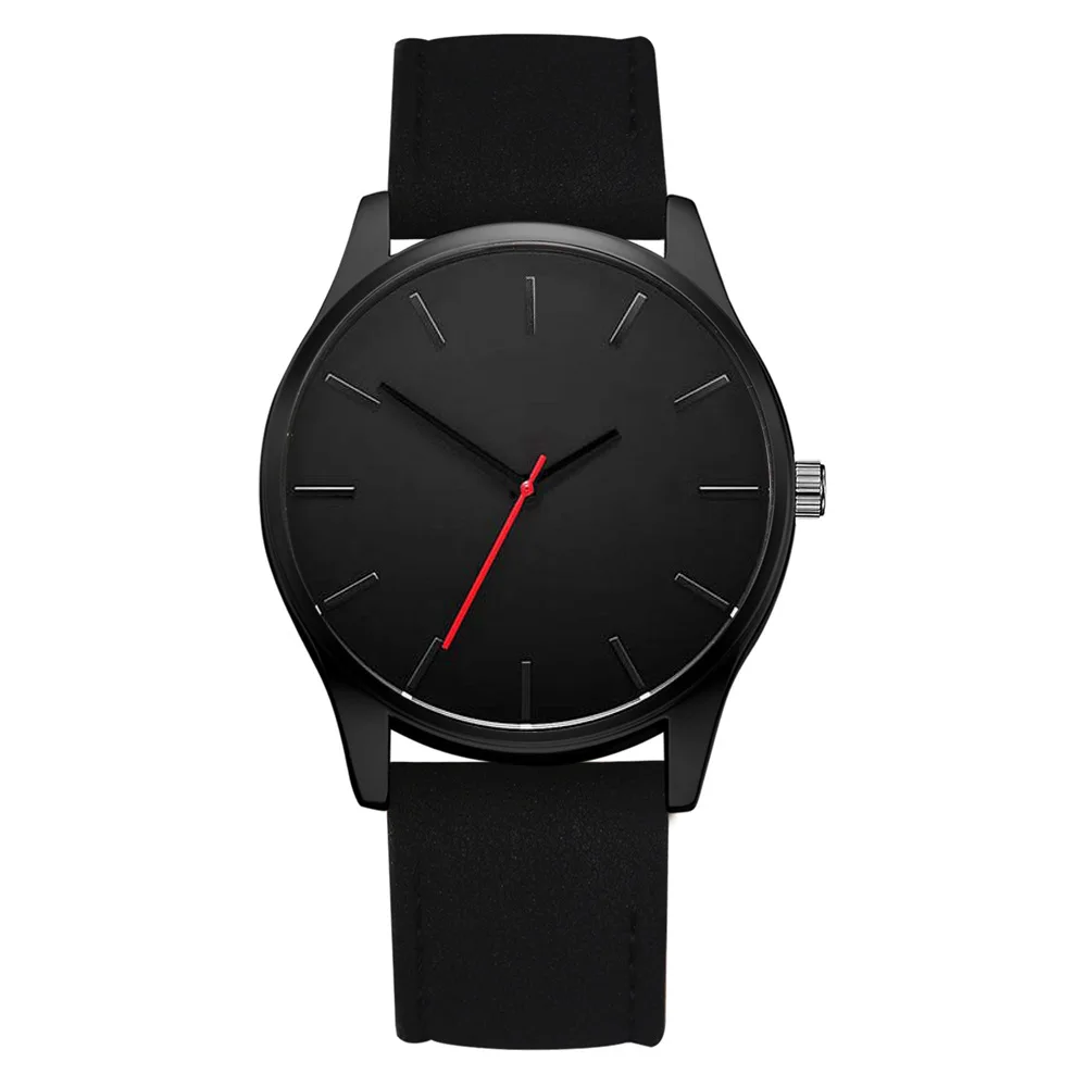 

Fashion new men's and women's alloy quartz watch Big brand high-end business PU belt wrist watch simple watch