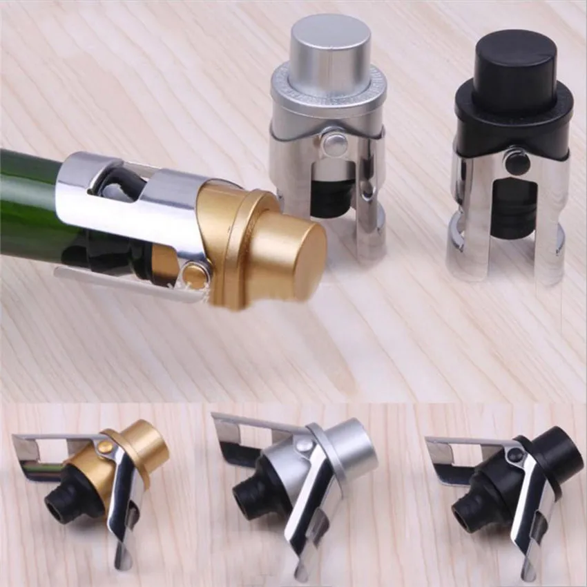 

2017 new and high quality Stainless Steel Champagne Stopper Sparkling Wine Bottle Plug Sealer #0905 B