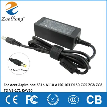 

19V Zoolhong AC Adapter Power Charger for Acer Aspire one 531h A110 A150 103 D150 ZG5 ZG8 ZG8-TD V5-171 KAV60