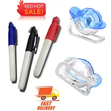 Держатель мяча для гольфа шаблон для рисования инструмент с 3 ручками синий цвет выравнивание учебная линия метки Аксессуары для гольфа вывеска инструменты