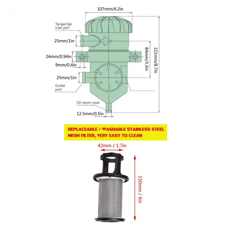 Масляный воздушный сепаратор маслоуловитель нержавеющий фильтр с нержавеющим элементом для вентиляции Картера 3931030955 воздухозаборная система