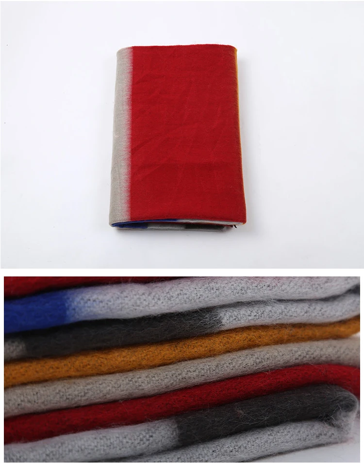 Mingjiebihuo Осенне-зимняя обувь шарф Цвет широкую полоску Европа и США вентилятор удобная шаль из толстой ткани для девочек