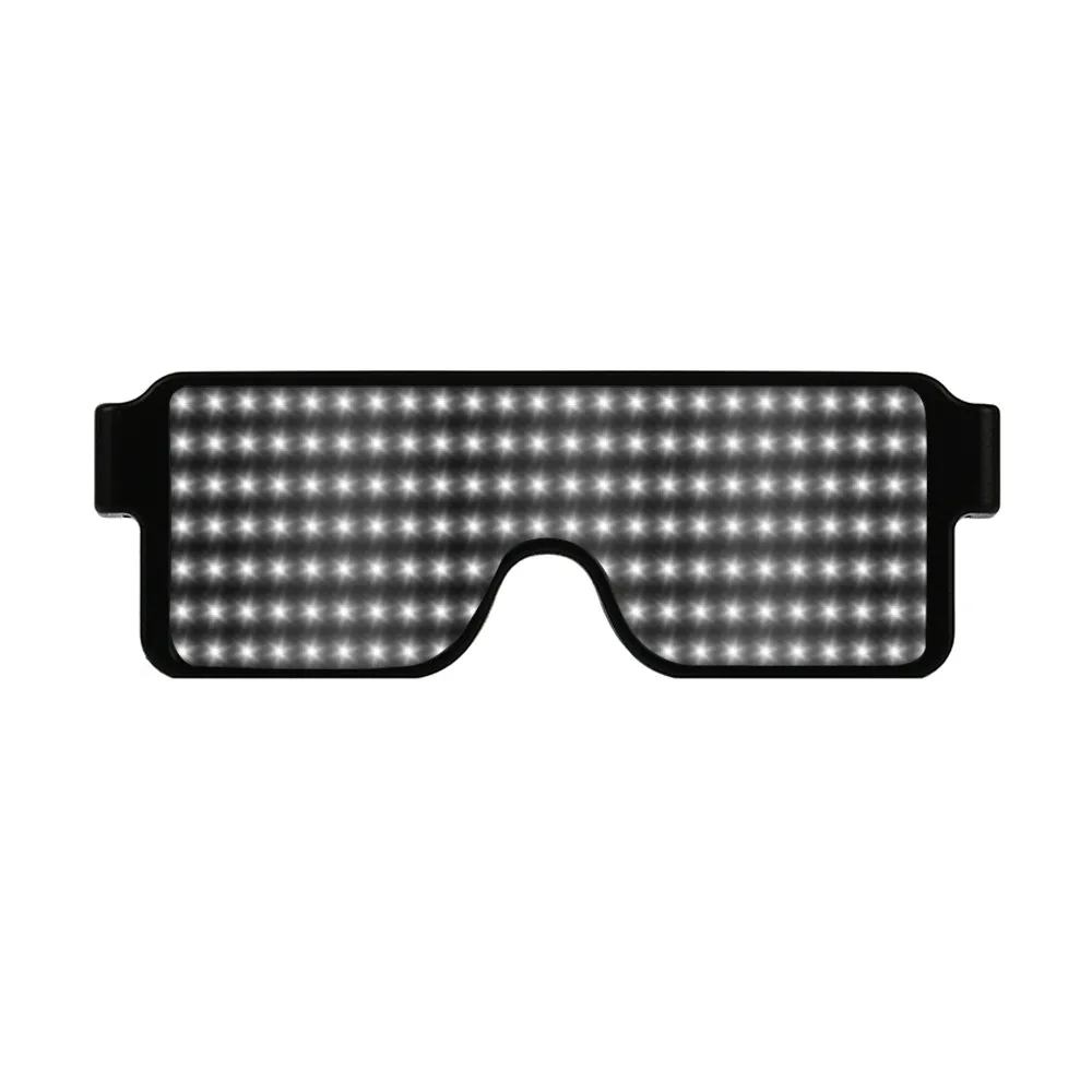 Люминесцентные игрушки светодиодный светящиеся солнцезащитные очки оттенки мигающий и мерцающий светящиеся очки вечерние Rave Забавный подарок Z0301 - Цвет: Белый