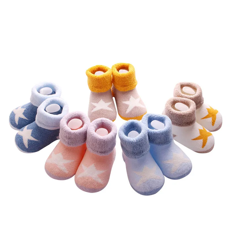 

5 Pairs Socks Baby Girl Fleece Cute Cartoon Baby Socks Soft Animal Pattern Boys Girls Floor Baby Socks Winter Spring Socks Baby