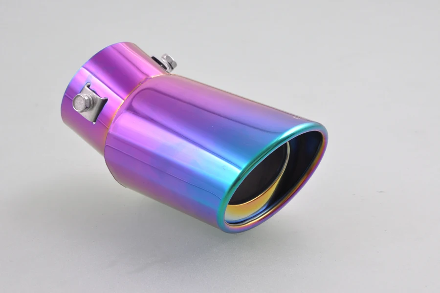 

For Fashion Cool Colorful Exhaust Muffler Silencer Tail Tip Pipe 32-46mm Inside [QPA122]