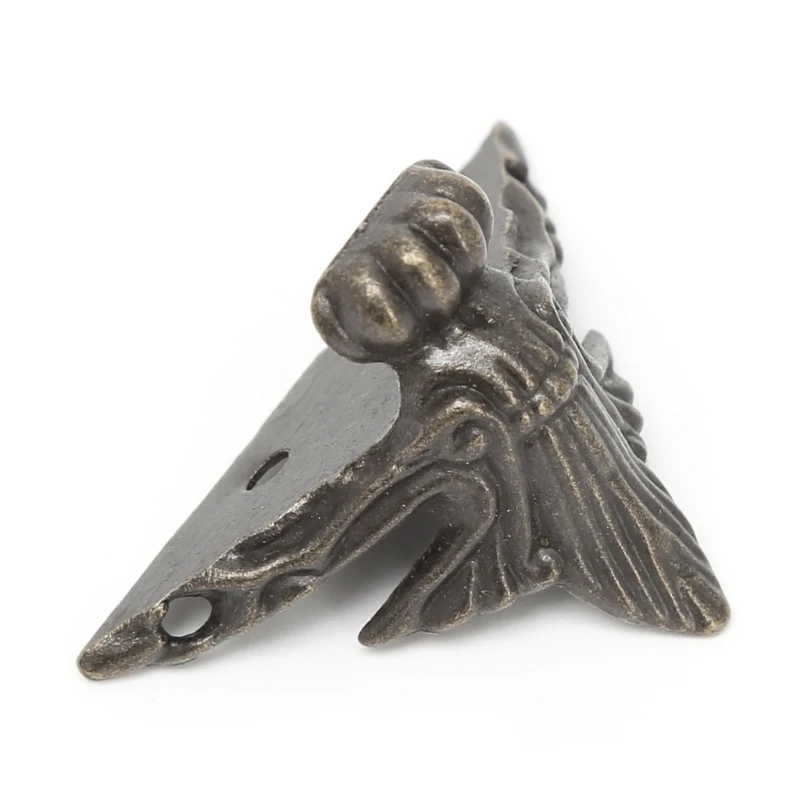 OOTDTY 4x античная бронза декоративная шкатулка Деревянный чехол ноги Угловой протектор