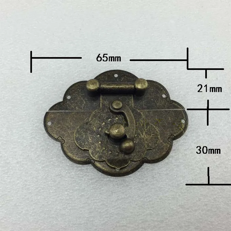 Bulk Antique Latches Decorative Drawer Jewelry Wooden Box Suitcase Hasp Lock Latch With Screws