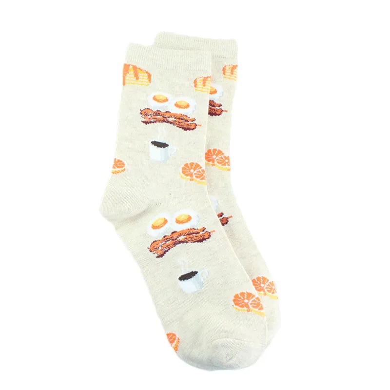 [EIOISAPRA] 85% новые модные забавные носки из чесаного хлопка в стиле Харадзюку Женские Дышащие Повседневные Носки с рисунком еды и фруктов - Цвет: 19