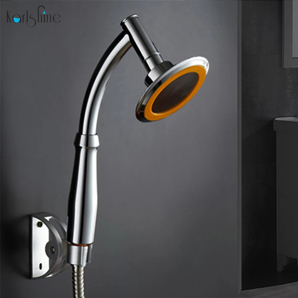Free shipping water saving high pressure handheld bathroom rain shower 4 inch ABS chrome hand