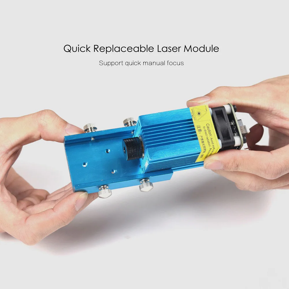 Лазерный резчик для гравирования гравировальный гравер машина EleksLaser-A3 pro 2,5 Вт фиолетовый лазерный модуль с радиатором