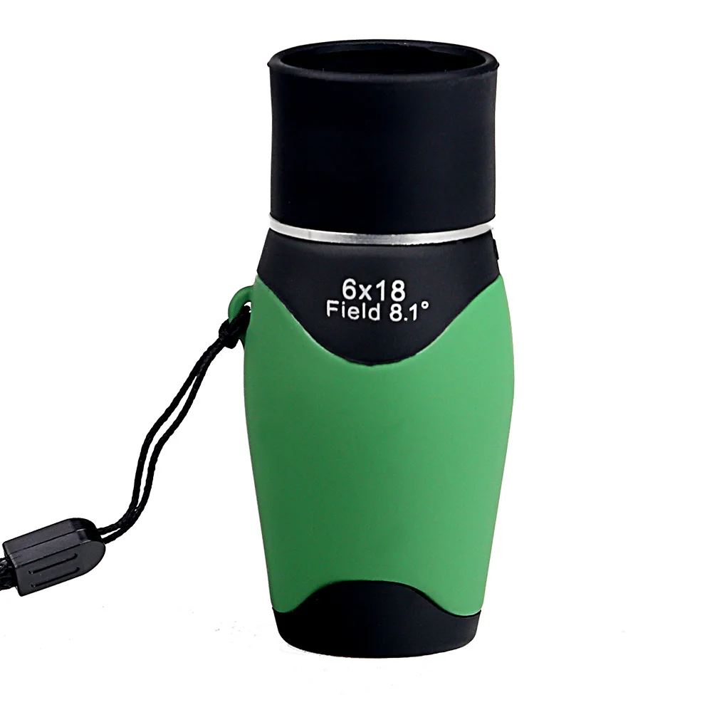 BIJIA 6x18 Portable Pocket Mini Monocular Telescope Educational Science Toys Spyglass for Kids Boys Girls 3 colors