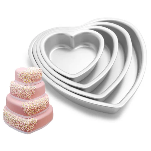 

Heart Aluminum Cake Pan Fondant Decorating Muffin Cupcake Mold Tins Baking Tool