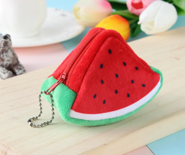 Kawaii Fruits Coin Purse ; All Designs , Fruit Watermelon, Etc. Gift
