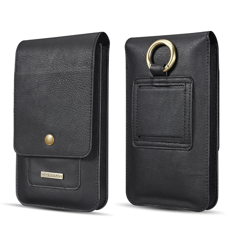 

Multifunction 5.2~6.5 Leather Phone Pouch Bags Hook Loop Belt Clip Case for Samsung Galaxy Note 8 Wallet Bags for iPhone 8 7 6