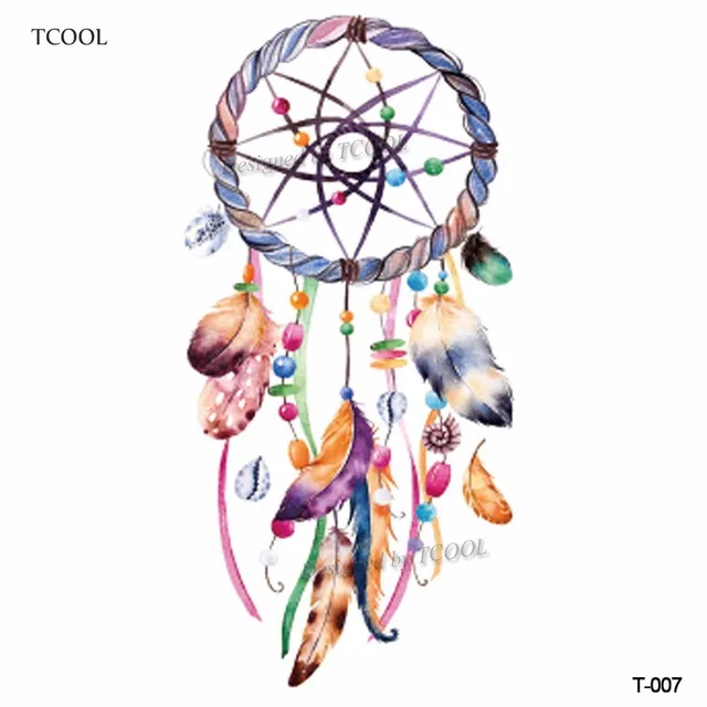 Hxman Dreamcatcher Temporary Fake Tattoo Body Art Sticker