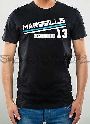 

T-shirt MARSEILLE - Canebiere 13 om - Taille Tee shirt men summer tee-shirt male brand t shirts man t-shirt euro size 4XL 5XL