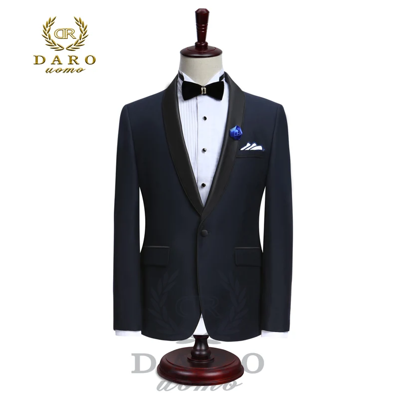 DARO الفاخرة رجل الدعاوى سترة السراويل اللباس الرسمي الرجال دعوى مجموعة بدل زفاف العريس البدلات الرسمية (سترة + السراويل) DARO8858