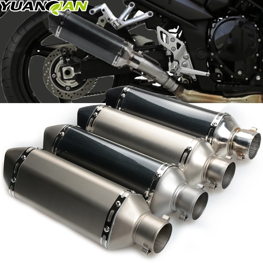 

Universal Motorcycle Exhaust Pipe Muffler Scooter Pit Bike Escape Moto For KTM RC 390 TMAX NMAX R6 MT03 MT09 ER6N Z750 Z900 Z800