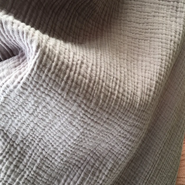 Natural 100 Cotton Double Crinkle Gauze Voile Fabric 135 cm width 130