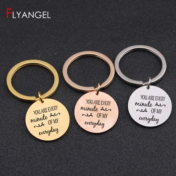 

Fashion Keychain Stamped Every Minute Of Everyday High Quality Key Holder Valentine's Day Keyring Gifts For Lovers Couples