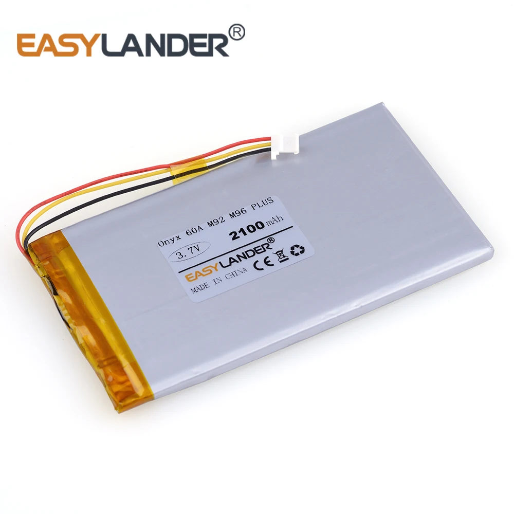 3 7 V 2100mAh литий полимерный ионный аккумулятор для электронной книги onyx boox A60 m92 M92S M96