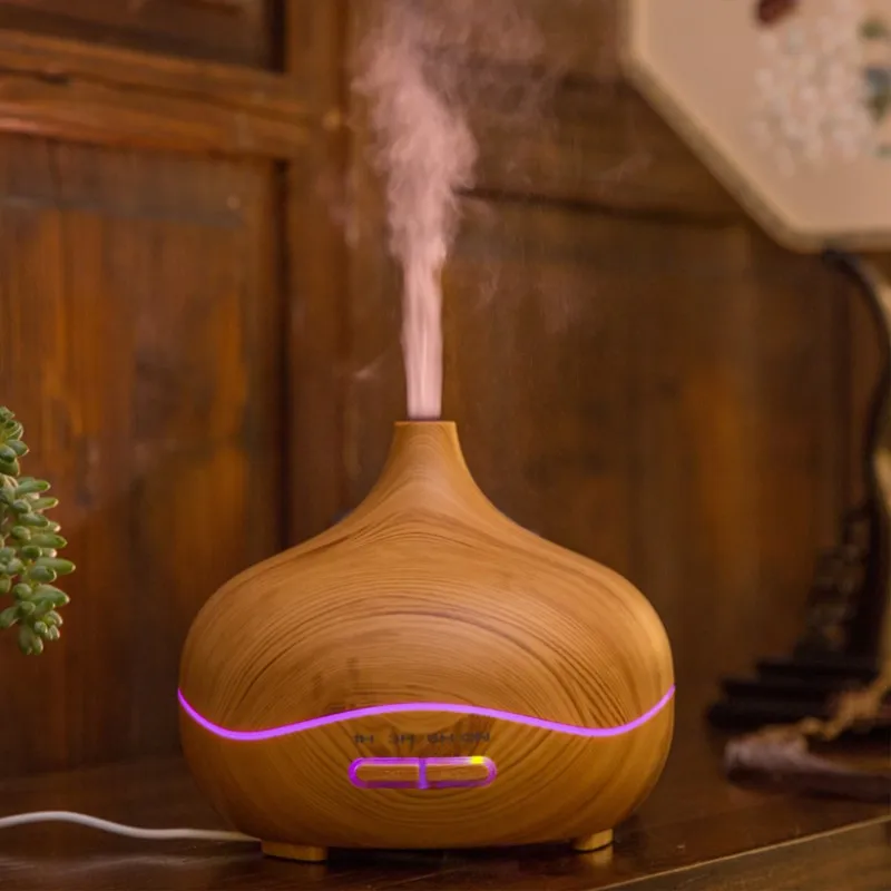 Free shipping 300ml ultrasonic oil diffuser woodgain mist fogger