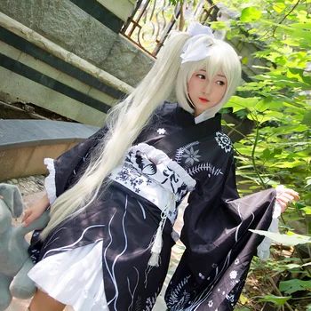 

Game Anime Kasugano Sora Cosplay Costume Women Japanese Style Kimono Yukata Printed Girl Dress Gown Stage Show Clothes Set
