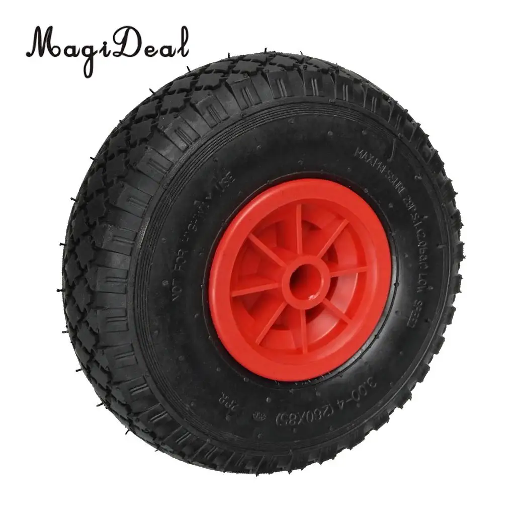 Deluxe Rubber Kayak Canoe Trolley Trailer Transport Cart Wheel Tire 260mm for Flatable Fishing  Boat Dinghy Yacht Accessories