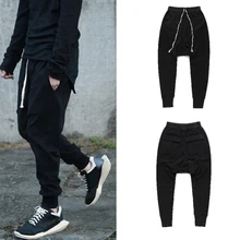 Мужские повседневные брюки черного цвета свободные шаровары для мужчин брюки для бега свободные мужские хип-хоп брюки одежда