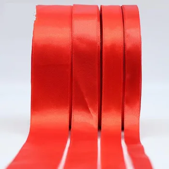 

91 meter/roll Silicon Wappes red Ribbon for Wedding Christmas Party diy Bow Ribbons