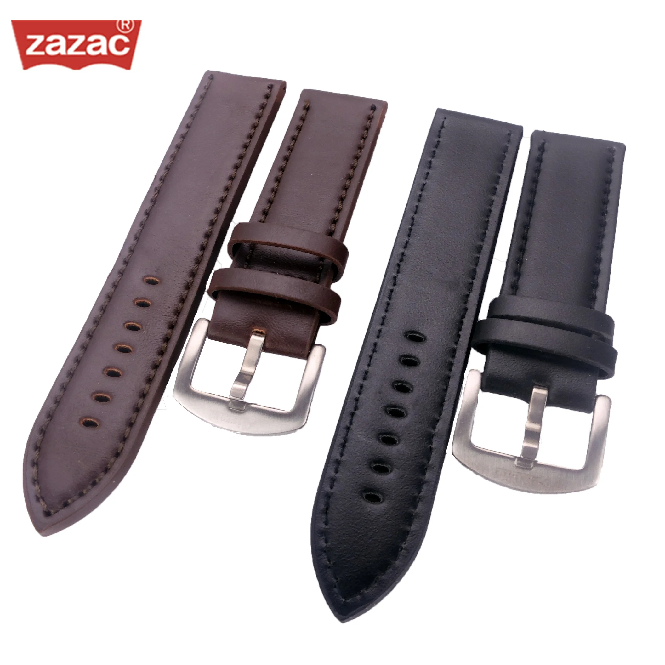Men quality Leather Watchband 22mm Accessories Wristbands Men Strap Man