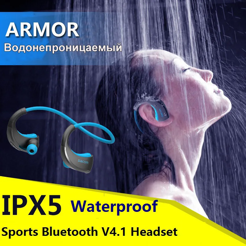  DACOM Armor IPX5 Waterproof Sports Headset Wireless Bluetooth V4.1 Earphone Ear-hook Running Headphone with Mic Music Playing 