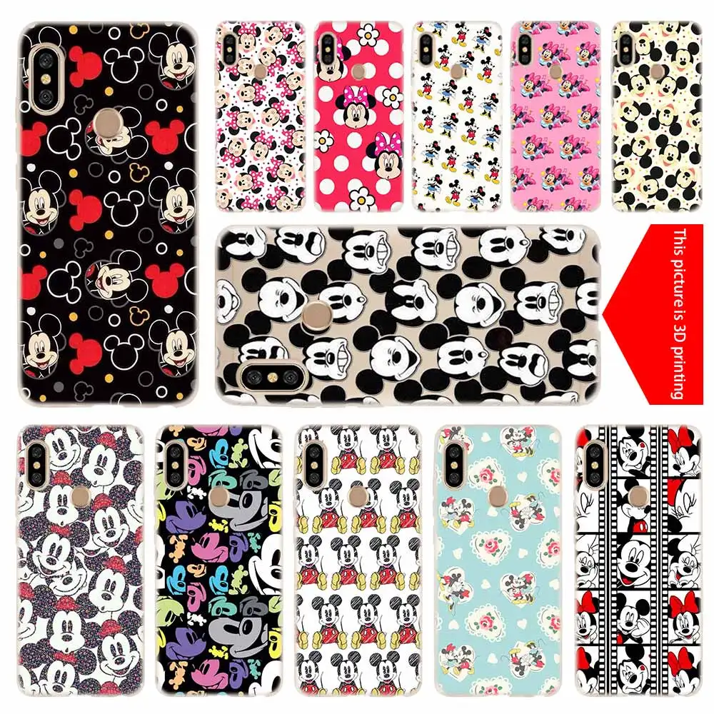 

cover soft Silicone TPU Case For Xiaomi Redmi 3 4X 4a 5 Plus 5a S2 6a 6 Pro Note 5 6 4 3 5a Fashion Cartoon Lovers Mickey