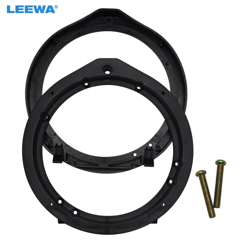

LEEWA 2pc 6.5" Black Car Modified Speaker Spacer for Honda Accord Civic Fit Jazz Audio Solid Speaker Spacer Mount Pad #CJ5608