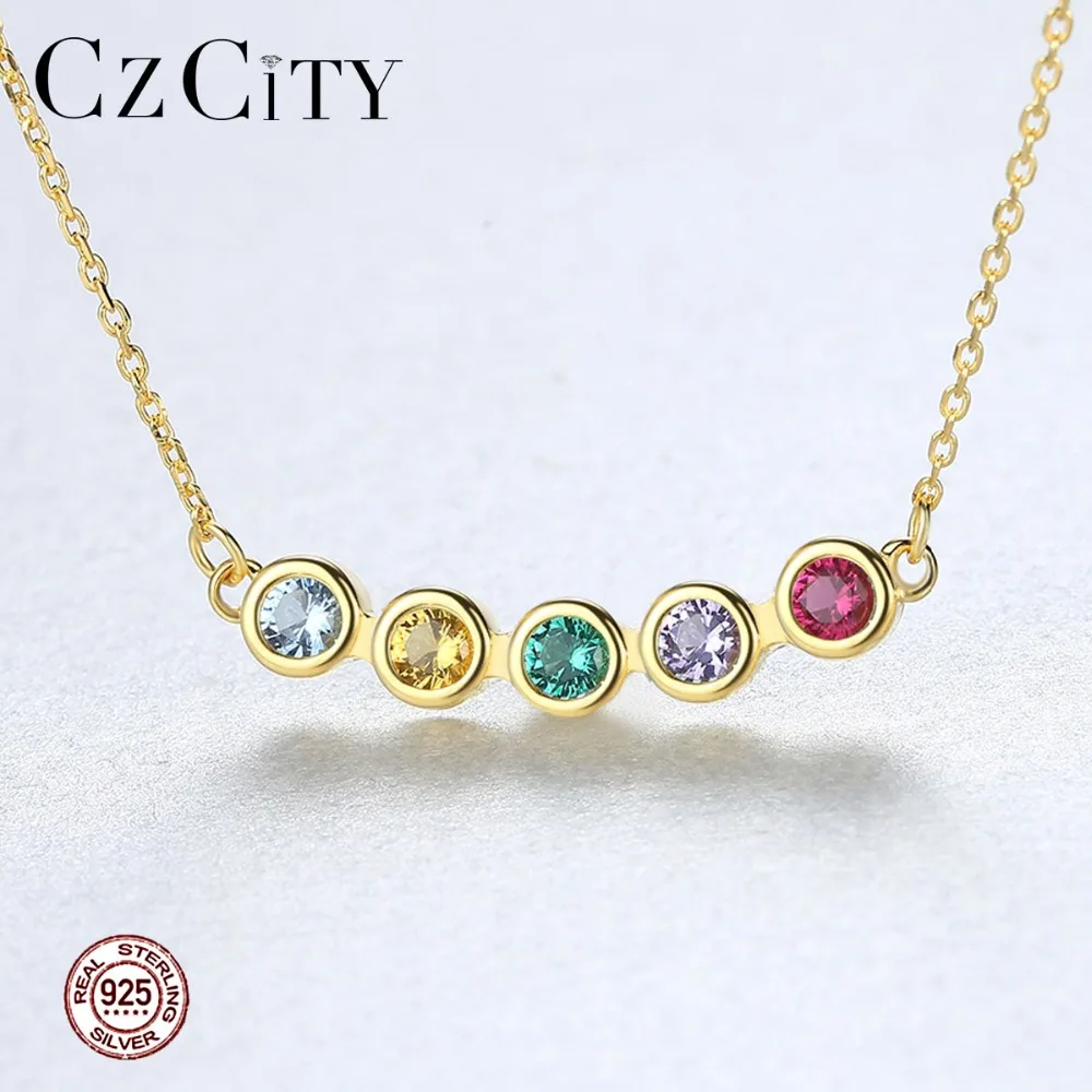 18K Rose Gold Plated Necklaces /& Pendants Micro Inlay Multicolor AAA Cubic Zircon Collares