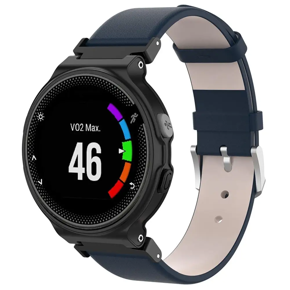 Натуральная кожа спортивный ремешок для смарт-часов Garmin Forerunner 220 230 235 630 620 735 Смарт-часы сменный Браслет для часов, ремешки для часов