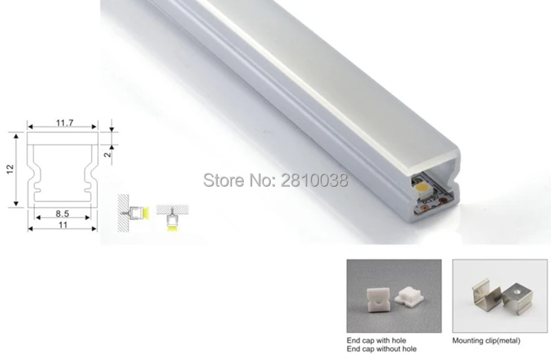 20 X 1M Sets/Lot Square anodized aluminum led bar and AL6063 aluminum led strips 1M for kitchen led or Cabinet lights