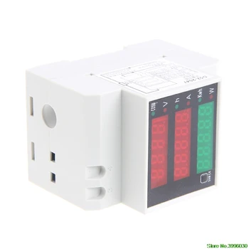 

Din Rail LED AC 80-300V 0-100.0A Multi-function Voltmeter Ammeter Display