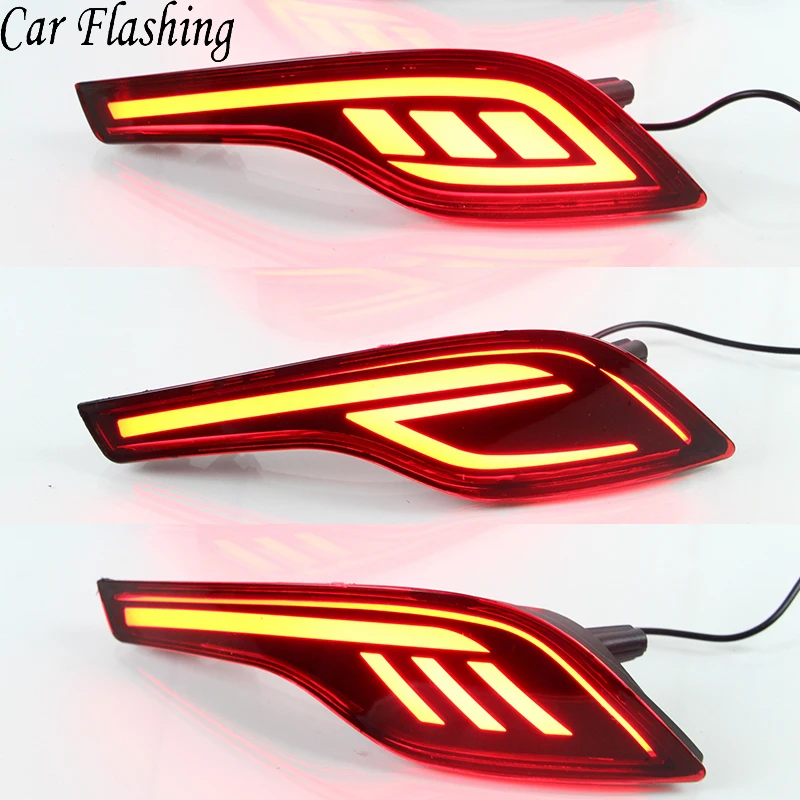 

Car Flashing 2PCS Car LED For Honda CRV 2017 2018 2019 Multi-function 12V LED Reflector Lamp Rear Lamp Bumper Light Brake Light