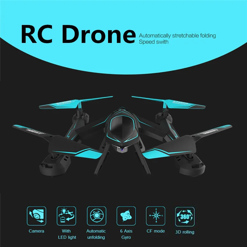 

RC Drone with Camera 2.0MP FPV Camera RC Quadcopter Dron 2.4GHz 4CH 6-Axis Drones with Camera HD RC Helicopter Toys VS XS809W