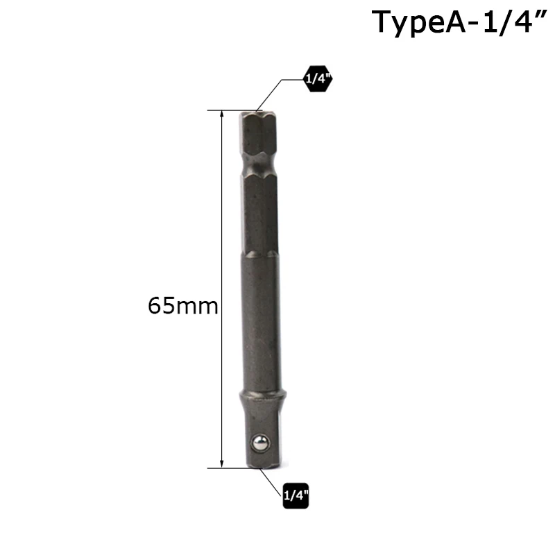 Наконечник-адаптер 1/" 1/4" 3/" шестигранный сверлильный приводной удлинитель универсальный ключ-конвертер для удлинительного сверла аксессуары для инструментов - Цвет: TypeA