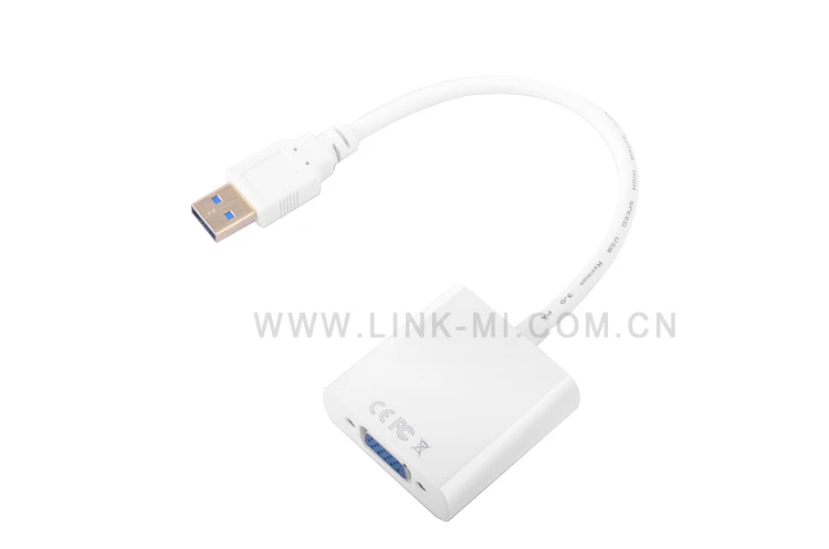 LINK-MI UV03 HD видео 1080 p Mini USB 3,0 to VGA адаптер Windows 7, Windows 8 совместим с USB 2,0 для ТВ dvd-проектор и