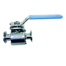 3/"-4,0 дюймов из нержавеющей стали 304 Санитарно ручной Сферический клапан