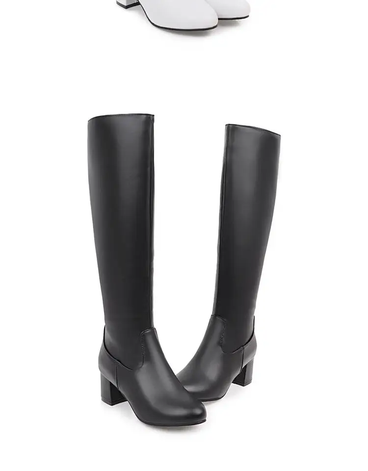 

K1176 New thick-heeled high-heeled boots boots boots long tube long tube women's boots Joker