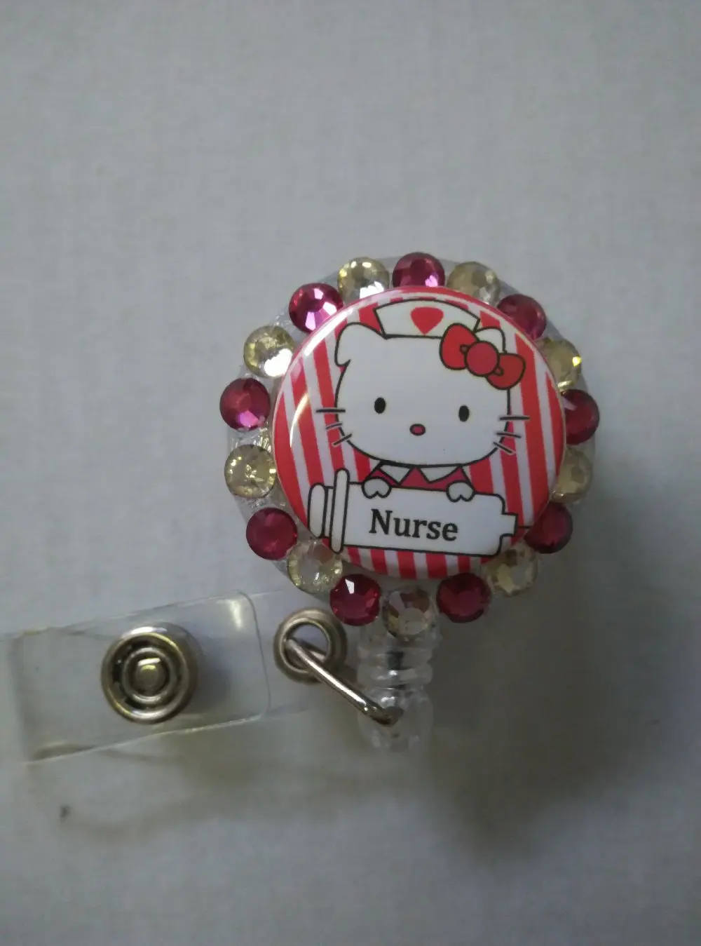 Hello kitty выдвижной ролик для бейджа 10 шт./партия