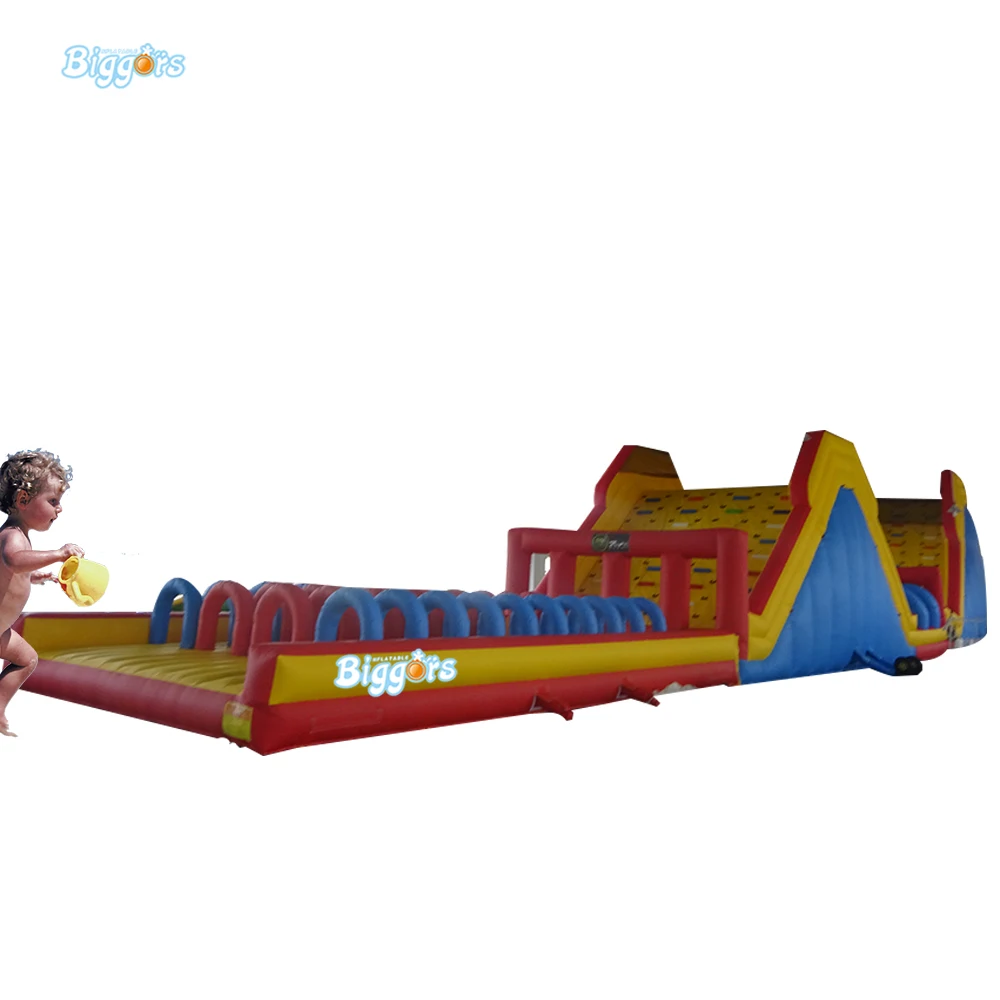 Inflatable Biggors Гигант Три Полосы Надувные Оборудование С Горкой Надувной Полосы Препятствий Для Парка Развлечений